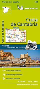 (Land)Karte Michelin Costa de Cantabria von Michelin