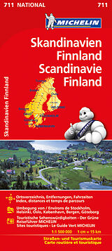 (Land)Karte Michelin Karte Skandinavien - Finnland. Scandinavie, Finland von 