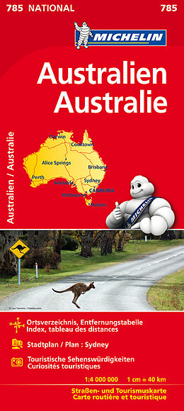 (Land)Karte Michelin Australien von 