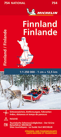 (Land)Karte Michelin Finnland von 