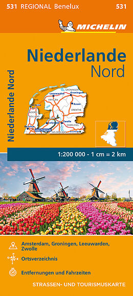 (Land)Karte Michelin Niederlande Nord von 