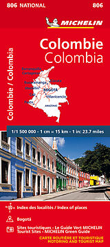 (Land)Karte Michelin Kolombien von Carte nationale 806