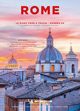 Couverture cartonnée Michelin Food &amp; Travel Rome de Manufacture française des pneumatiques Michelin