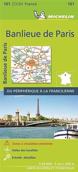 Carte (de géographie) Michelin Vororte von Paris / Banlieue de Paris de ZOOM FRANCE