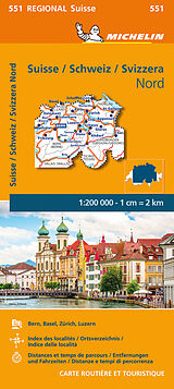 (Land)Karte Michelin Schweiz Nord von REGIONAL SUISSE