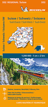 (Land)Karte Michelin Schweiz Süd-West von REGIONAL SUISSE