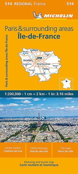 (Land)Karte Michelin Ile de France von 