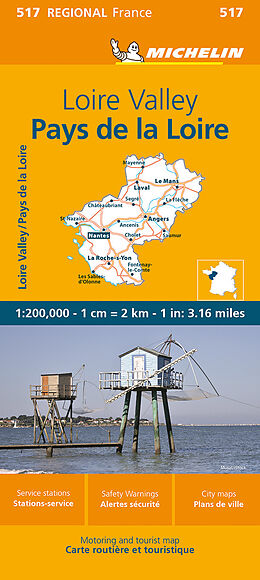 (Land)Karte Michelin Loiretal von 