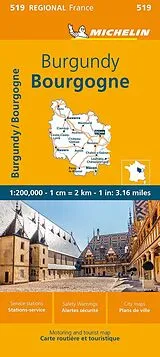 (Land)Karte Michelin Burgund von Michelin
