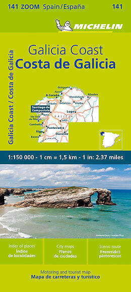 (Land)Karte Galician Coast / Costa de Galicia von 