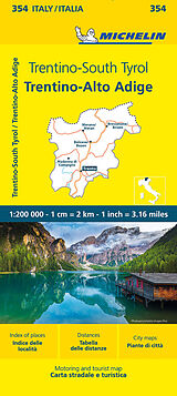 Carte (de géographie) Michelin Trentino - Südtirol de 
