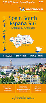 Carte (de géographie) Andalucia - Michelin Regional Map 578 de 