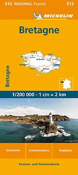 (Land)Karte Michelin Bretagne von 