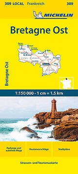 (Land)Karte Michelin Bretagne Ost von 