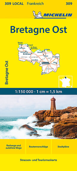 (Land)Karte Michelin Bretagne Ost von 