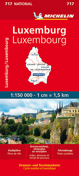 (Land)Karte Michelin Luxemburg von 