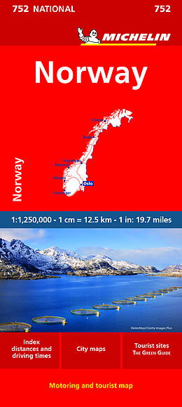 Carte (de géographie) Norway - Michelin National Map 752 de Michelin