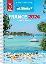 Reliure en spirale France 2024 - Tourist & Motoring Atlas A4 Laminated Spiral de Michelin