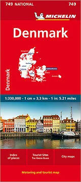 (Land)Karte Michelin Dänemark von 