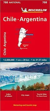 (Land)Karte Michelin Chile Argentinien von Michelin