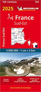 (Land)Karte Southeastern France 2025 - Michelin National Map 709 von Michelin