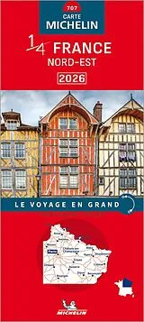 (Land)Karte Northeastern France 2026 - Michelin National Map 707 von Michelin