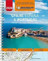 (Land)Karte Michelin Straßenatlas Spanien & Portugal mit Spiralbindung von Michelin
