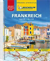 (Land)Karte Michelin Straßenatlas Frankreich mit Spiralbindung von 