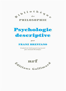 Broché Psychologie descriptive de Franz Brentano