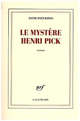 Couverture cartonnée Le mystère Henri Pick de David Foenkinos