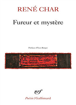 Broché Fureur et mystère de René Char