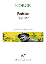 Broché Poésies : 1923-1988 de Géo Norge