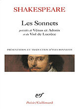 Broché Les sonnets. Vénus et Adonis. Le viol de Lucrèce de William Shakespeare