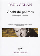 Broché Choix de poèmes de Paul Celan