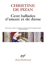 Broché Cent ballades d'amant et de dame de Christine de Pizan