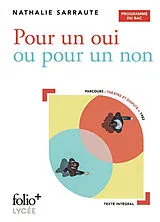 Broschiert Pour un oui ou pour un non : programme du bac : parcours théâtre et dispute, 1982 von Nathalie Sarraute