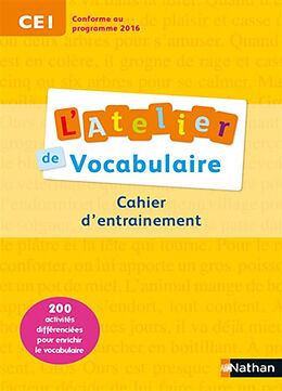 Broschiert L'atelier de vocabulaire : cahier d'exercices : CE1, cycle 2 von 