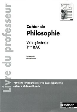 Broché Cahier de Philosophie - Voie Generale Term Bac 2021 - Professeur de Rosenberg, terouane