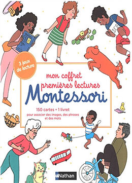 Broché Mon coffret premières lectures Montessori : 3 jeux de lecture : 150 cartes, 1 livret pour associer des images, des ph... de 