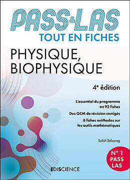 Broché Physique, biophysique : Pass & LAS : tout en fiches de Salah Belazreg