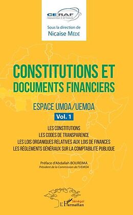 eBook (pdf) Constitutions et documents financiers Vol 1 Espace UMOA/UEMOA de 