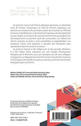 E-Book (pdf) Chimie physique générale L1 Cours et exercices von Guene Makhtar GUENE