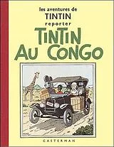 Kartonierter Einband Tintin au Congo noir blanc von Hergé