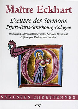 Broché L'oeuvre des sermons : Erfurt, Paris, Strasbourg, Cologne de Maitre Eckhart