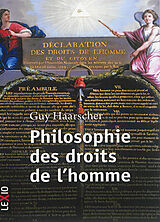 Broché Philosophie des droits de l'homme de Guy Haarscher