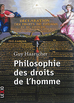 Broché Philosophie des droits de l'homme de Guy Haarscher