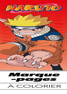 Broché Naruto : marque-pages à colorier : rouge de 