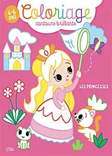Broschiert Les princesses : coloriage contours brillants : 4-6 ans von Estelle Madeddu
