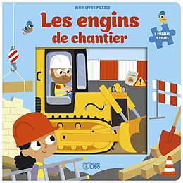 Couverture cartonnée LIVRE PUZZLE 9P ENGINS CHANTIE de 