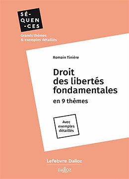 Broché Droit des libertés fondamentales : en 9 thèmes : avec exemples détaillés de Tiniere Romain